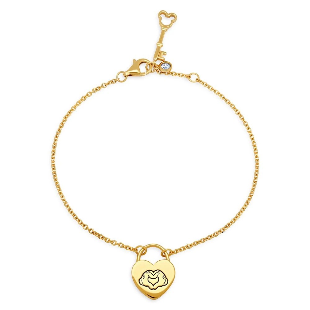 CRISLU クリスルミッキーマウスハートハンドブレスレット