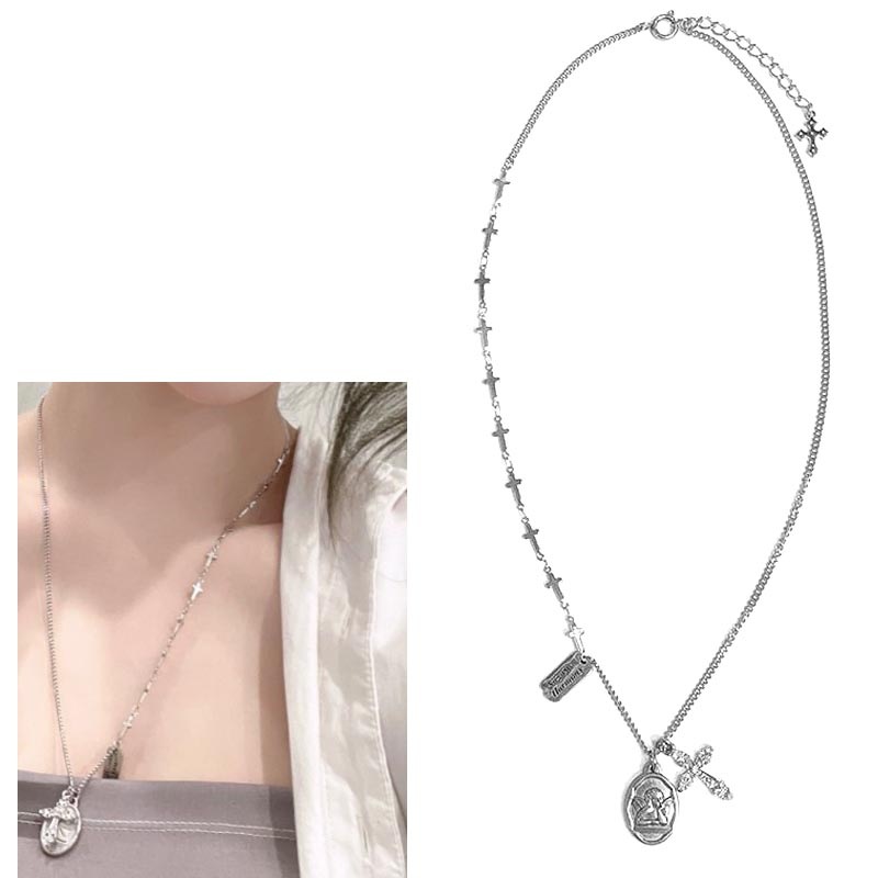 高価値セリー august harmonyAngel Necklace Silver [aespa着用