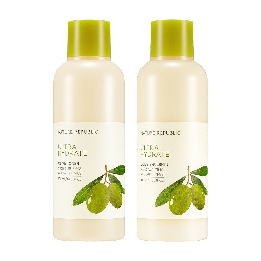 [ネイチャーリパブリック]本物の本物のしっとりとしたオリーブトナー+エマルジョン