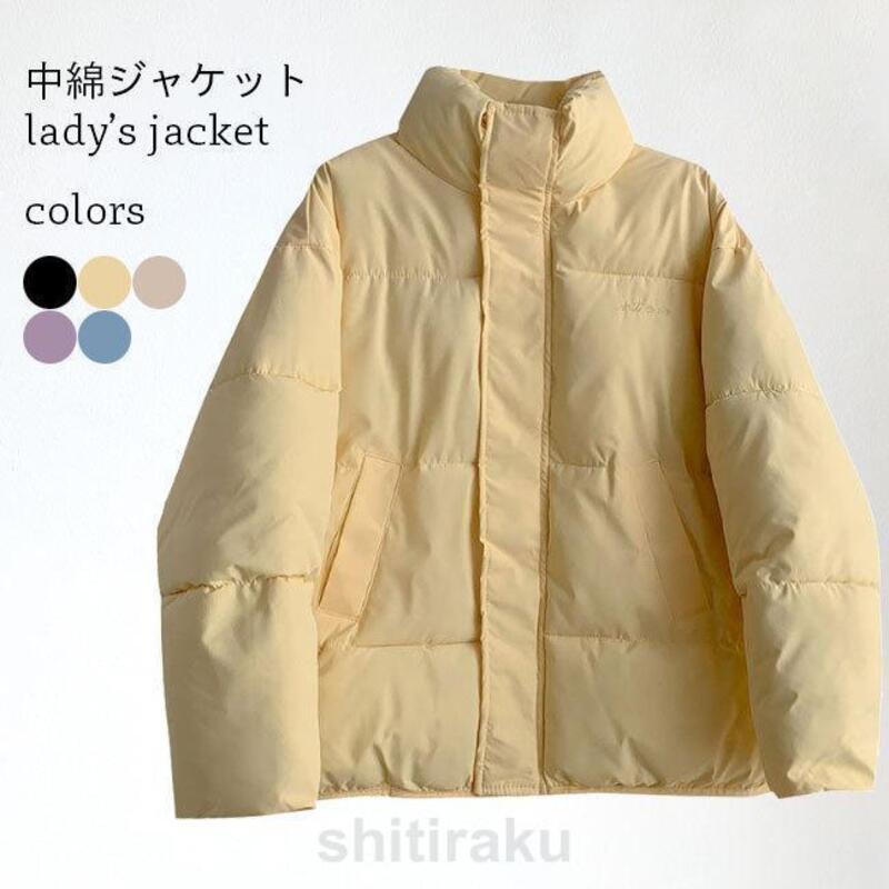 女性用パッド入りスタンドカラーキルティング冬防寒暖かいセーター厚手ジャケット