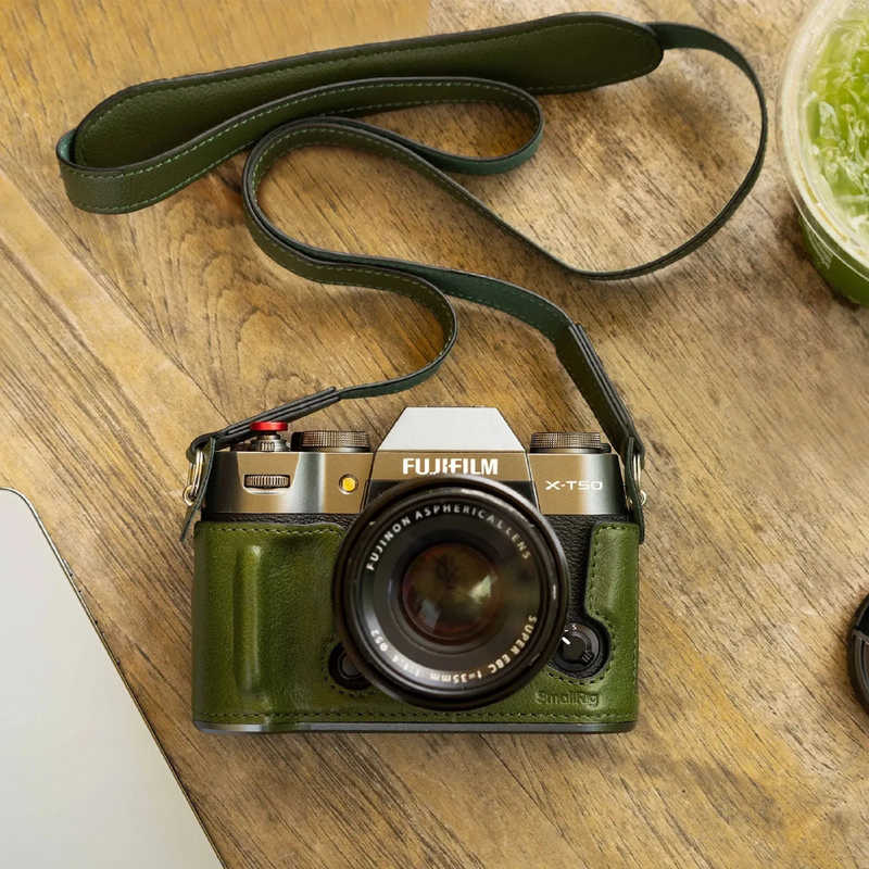 SMALLRIG　FUJIFILM X-T50用レザーハーフケースキット(グリーン)4711　SR4711