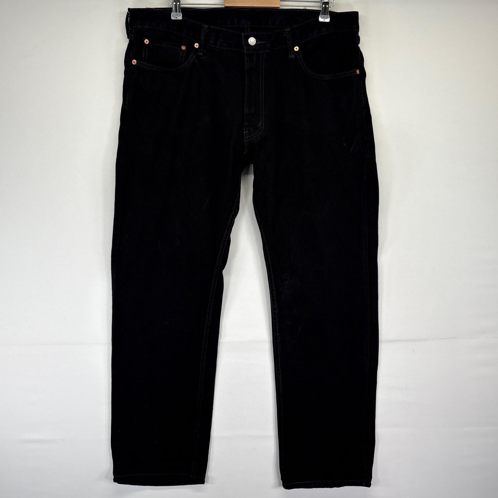 古着 デニムパンツ 505 ストレート ジーンズ ジーパン 長ズボン 大きいサイズ w38 L32 ブラック メンズ