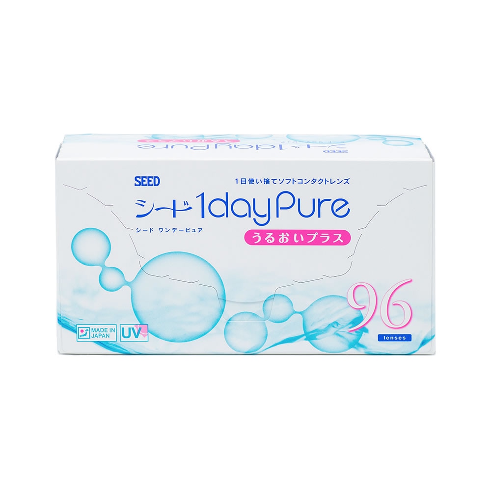 シード ワンデーピュアうるおいプラス 96枚 (1箱) SEED UVカット 日本製