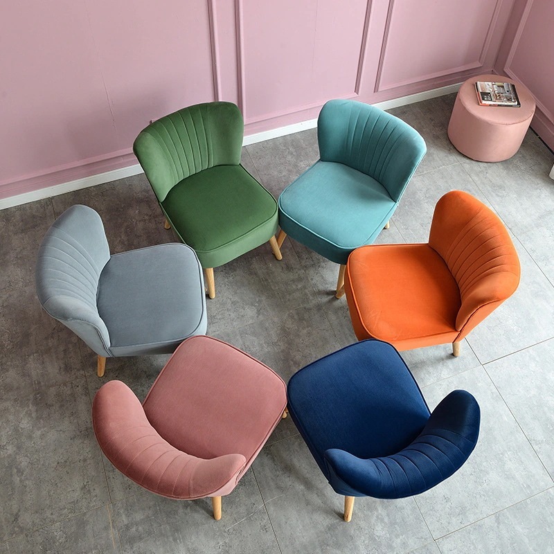 ソファー チェア 北欧 シングル 高弾性スポンジ おしゃれ インテリア ベルベット生地 椅子 1人暮らし 新生活 ピンク グリーン