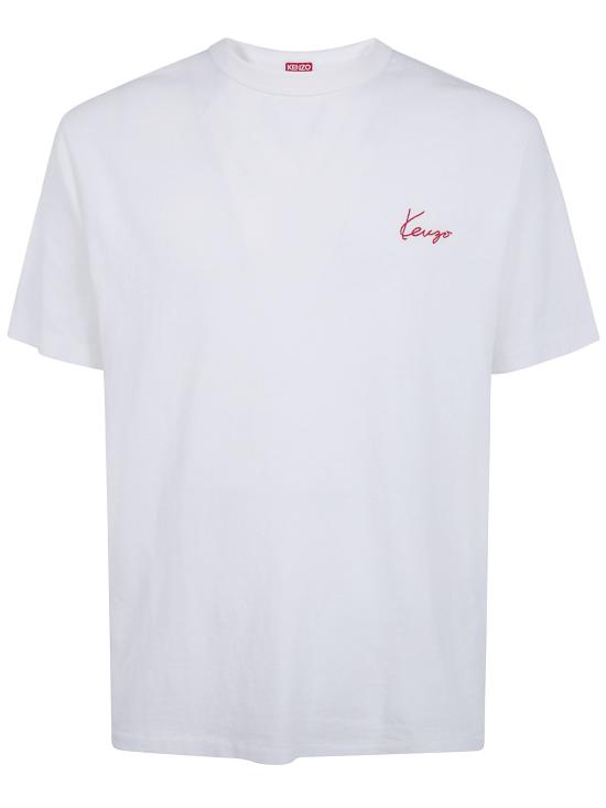 KENZO Men Tops FG55TS2214SK 02 SINGLE JERSEY OFF WHITE
