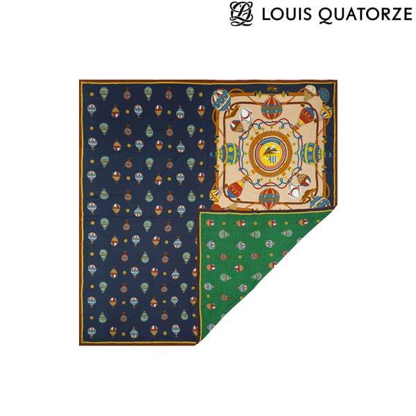 ウールシルク大きな四角いスカーフ ビッグパベオン グリーン(1DSS719GR)