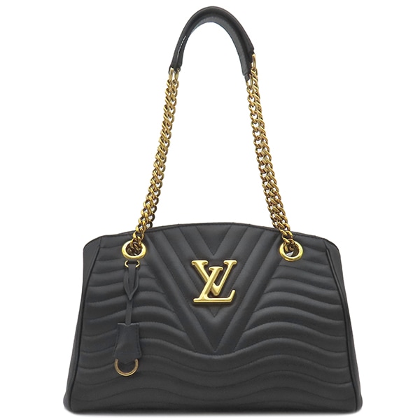 ルイヴィトン LOUIS VUITTON ショルダーバッグ ニューウェーブ チェーントート カーフレザー ノワール ゴールド金具 黒 M51496 TJ4158 【保存袋】【中古】