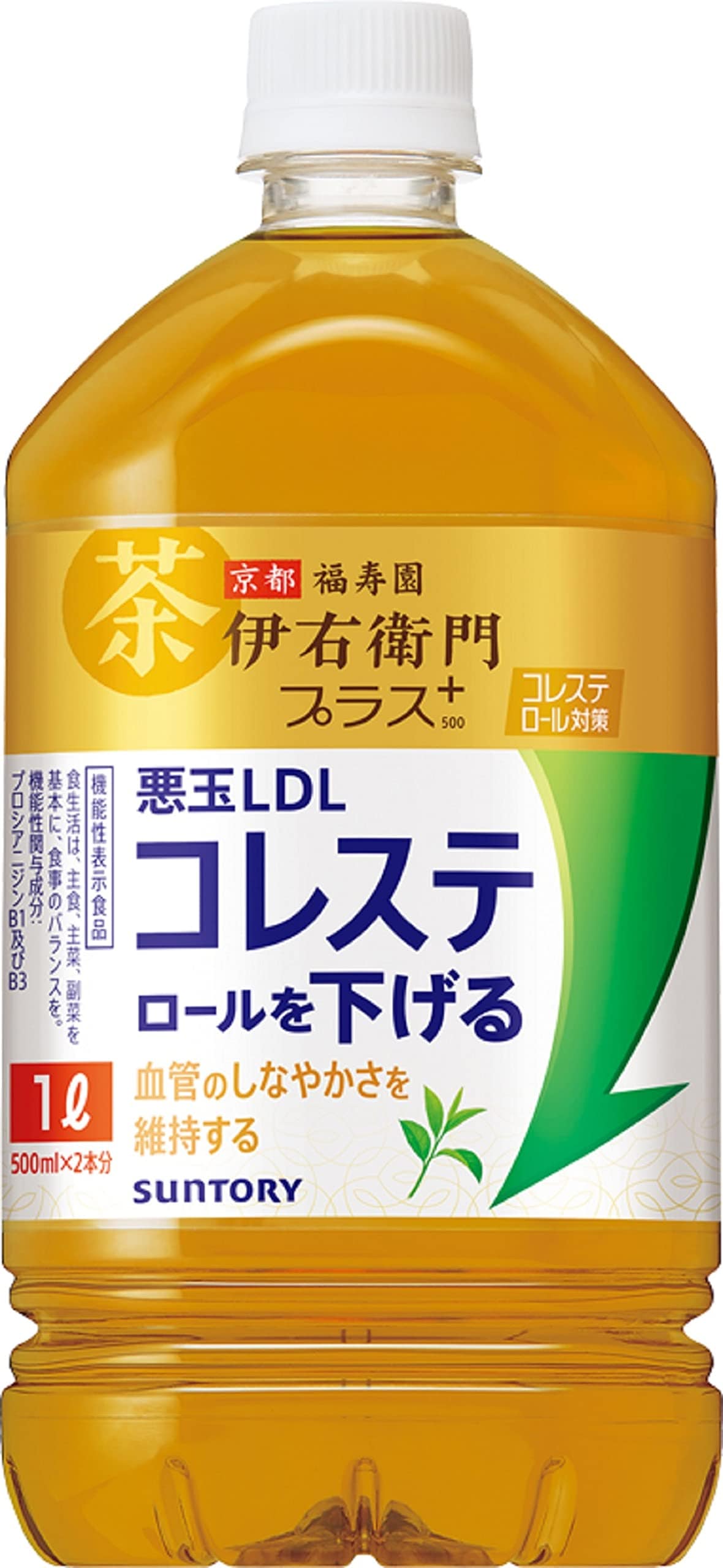 [機能性表示食品] サントリー 伊右衛門 プラス コレステロール対策 1L ×12本