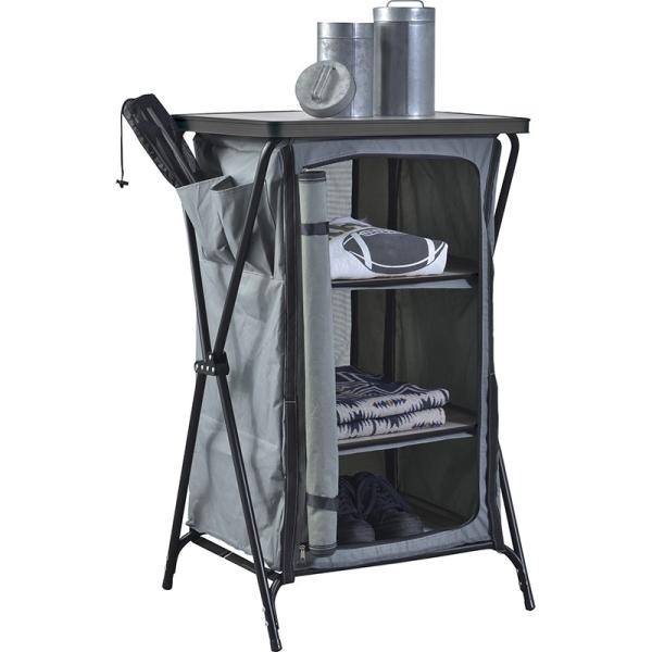 キャブネット 3段 折り畳み 棚 収納棚 折りたたみ スリム コンパクト 天板 テーブル サイドテーブル 収納付き キャンプ 屋外 アウトドア 釣り 旅行 行楽