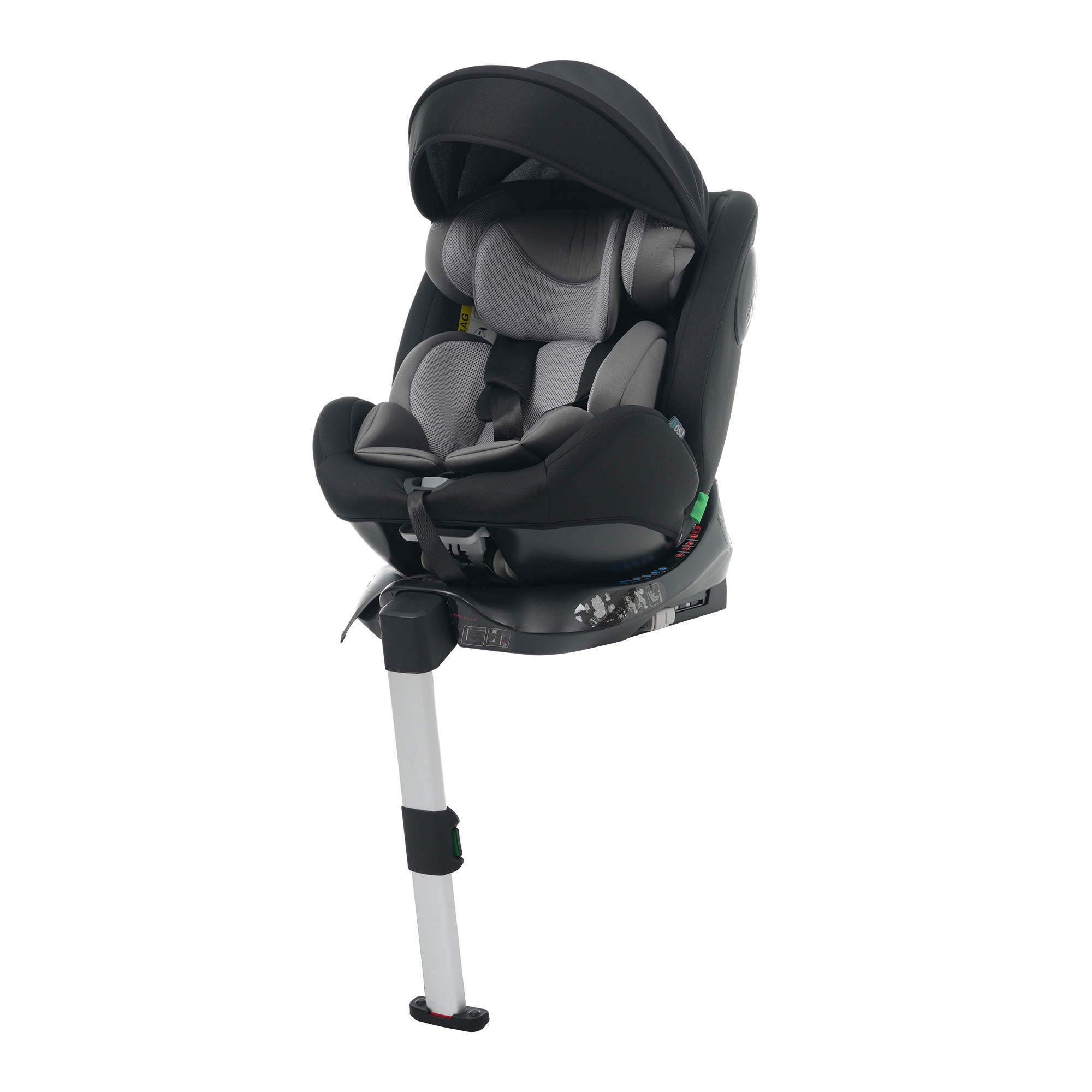 415国内入荷済!!【サポートレッグ】 新安全基準R129適合 チャイルドシート ISOFIX 360度回転 0-12歳頃 40～150cm キャノピー付き ジュニアシート 長く使える 洗える 取付簡