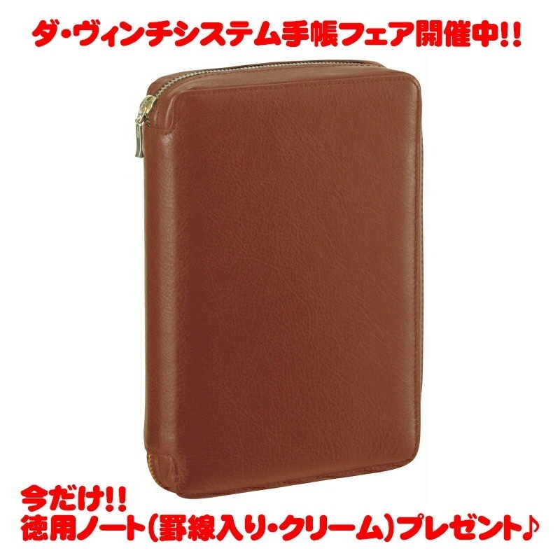 【ラッピング無料】【名入れ可(有償)】 レイメイ藤井 Raymay ダヴィンチ ダヴィンチ ブラウン 聖書 サイズ システム手帳 リング24mm DB3004C ビジネス スタンダード スーパーロイ
