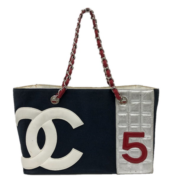 Qoo10] CHANEL トートバッグ No5 チョコバー チェー