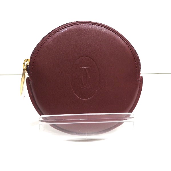 カルティエ マストライン L3000462 ボルドー コインケース ユニセックス 財布 【中古】