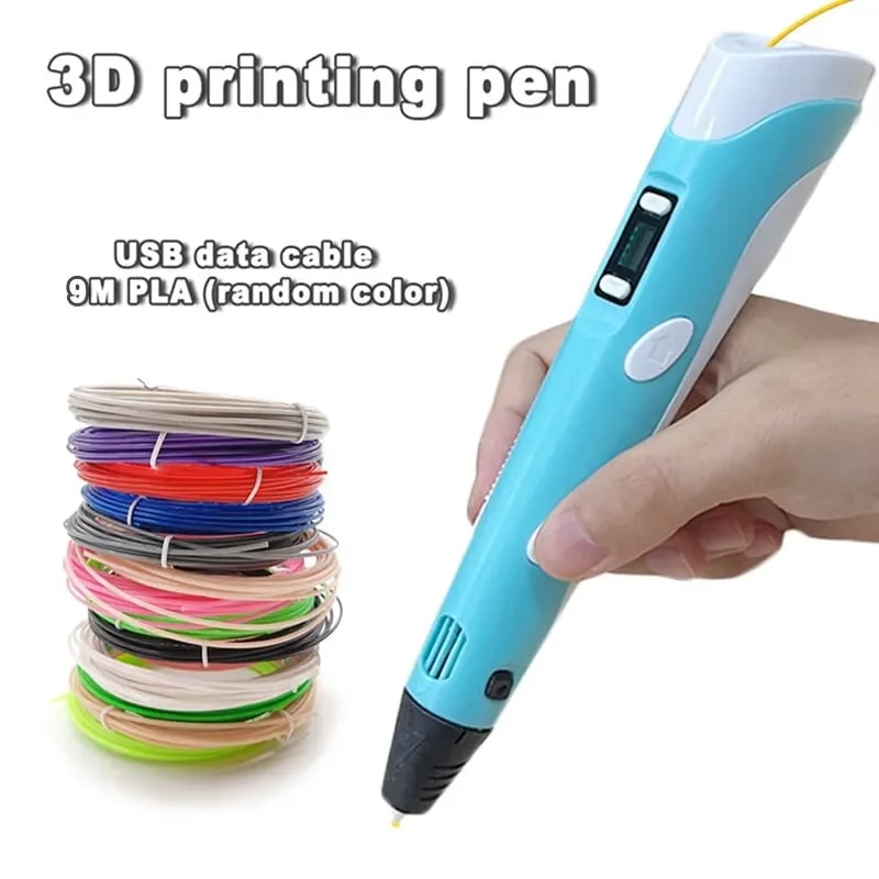 USB 3D プリンティングペン 描画 9M PLA 子供用 3D グラフィティ描画ペン おもちゃ スマートギフト DIY アートツール 誕生日 クリスマスギフト