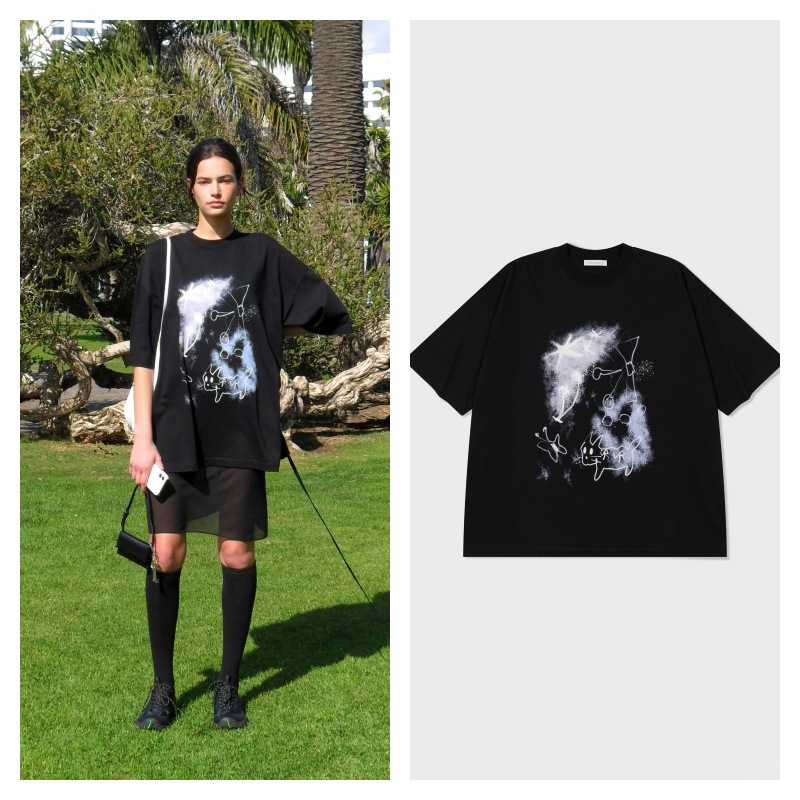 【LOW CLASSIC】 PARK OVERSIZED T-SHIRT : BLACK