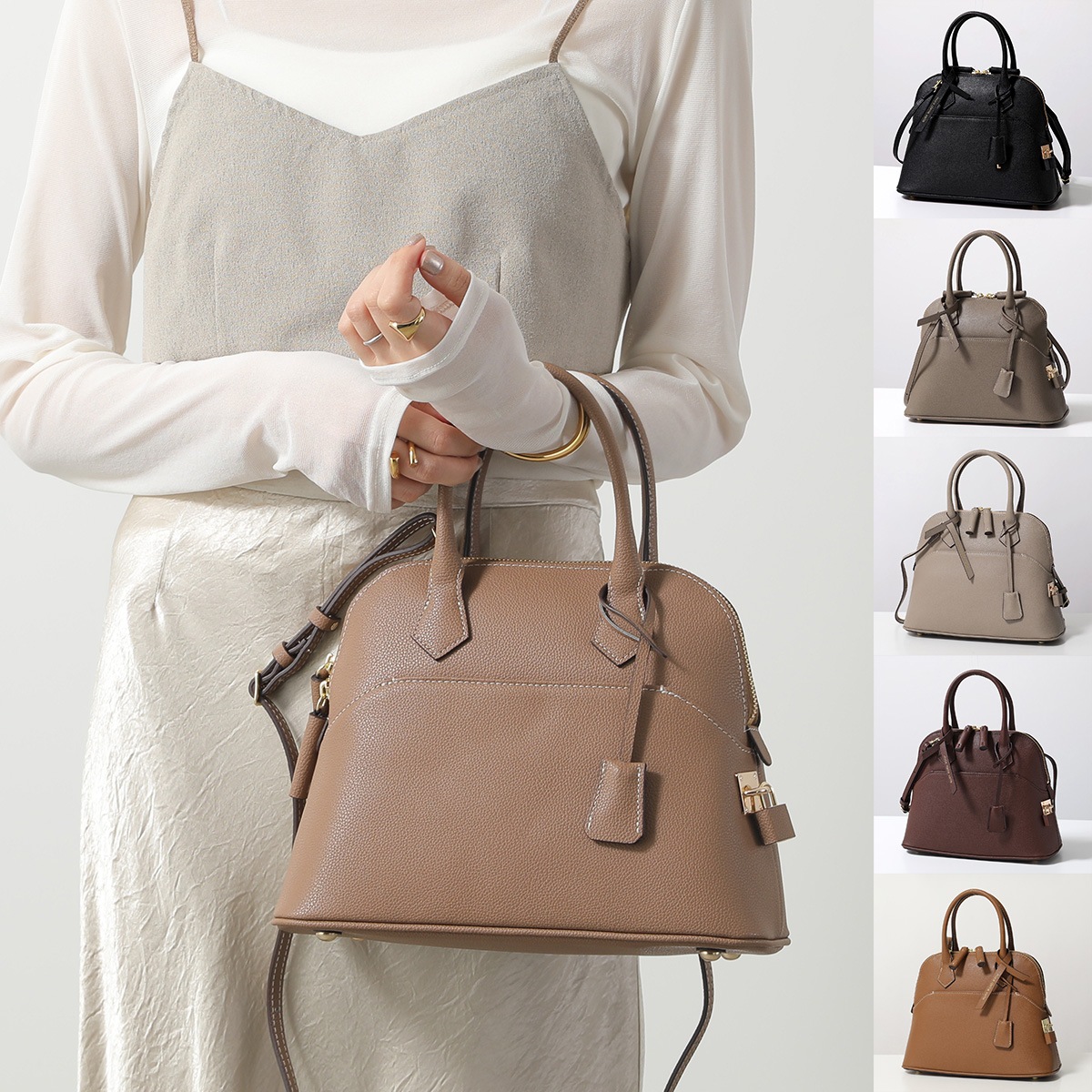 mica della valle ミカデラヴァッレ ショルダーバッグ Katia カティア SO-0079S レディース ボストンバッグ ハンドバッグ ミニバッグ 鞄 カラー6色