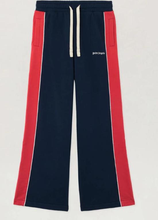 PALM ANGELS Women Straight Pants PWCH02AS26FLE001 4625 NAVY BLUE RED