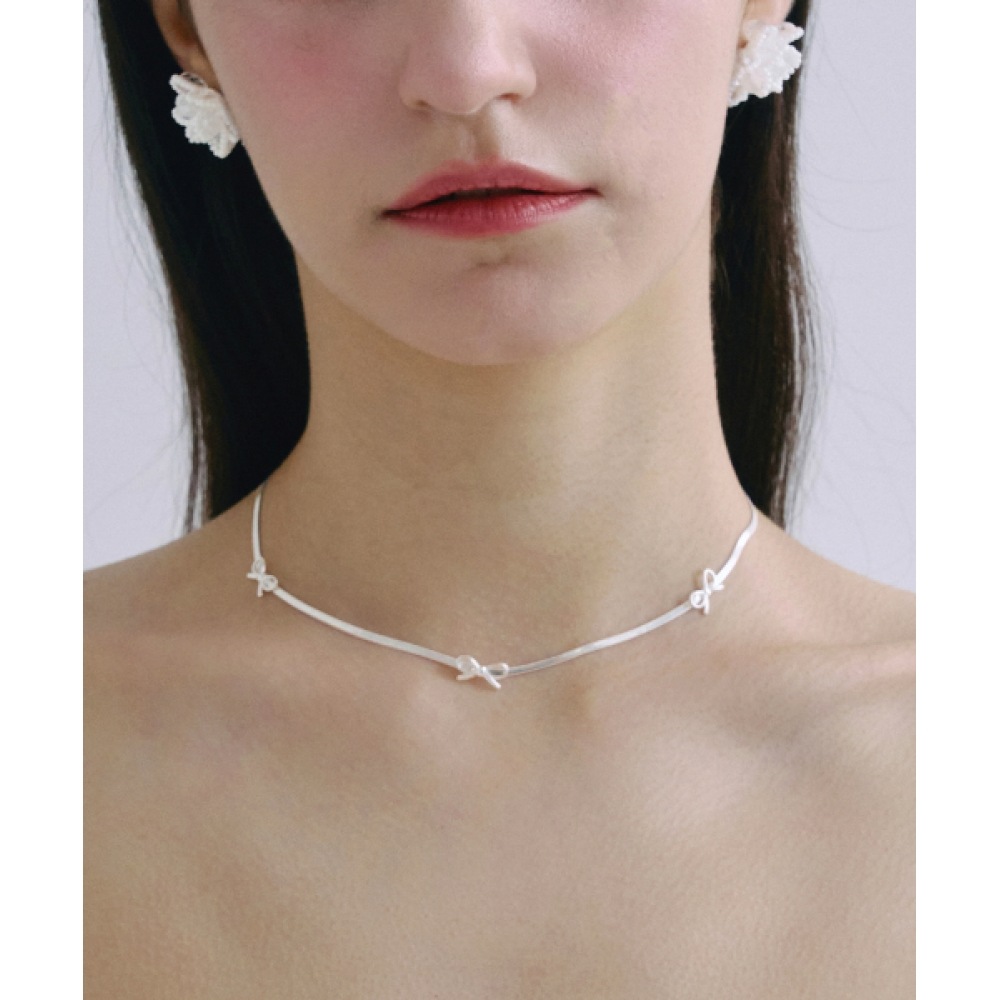 HAS HSU018 リボンスネークチェーンネックレス