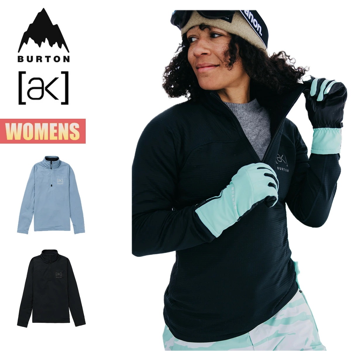 フリース レディース 24-25 ヘリウム グリッド ハーフジップ フリース W25JP-242281 Womens [ak] Helium grid half-zip fleece レイヤリング