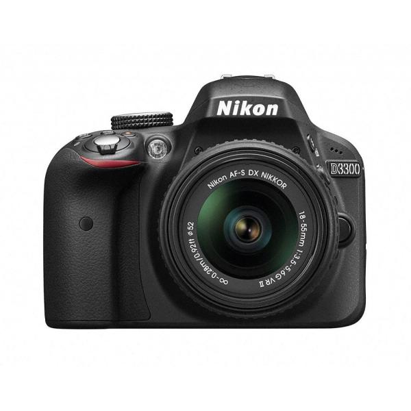 【中古】ニコン Nikon D3300 18-55 VR IIレンズキット ブラック SDカード付き