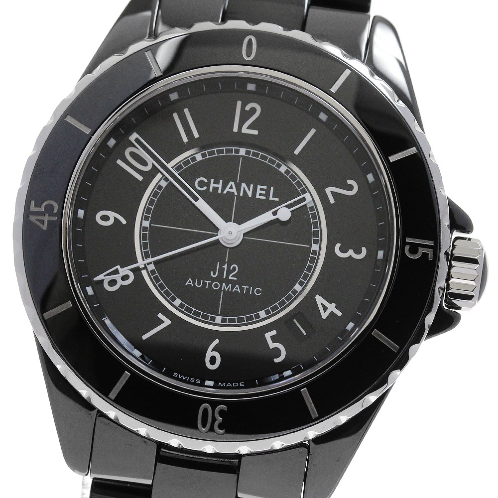 シャネル CHANEL H5697 J12 黒セラミック デイト 自動巻き メンズ 良品 箱・保証書付き_838118【中古】