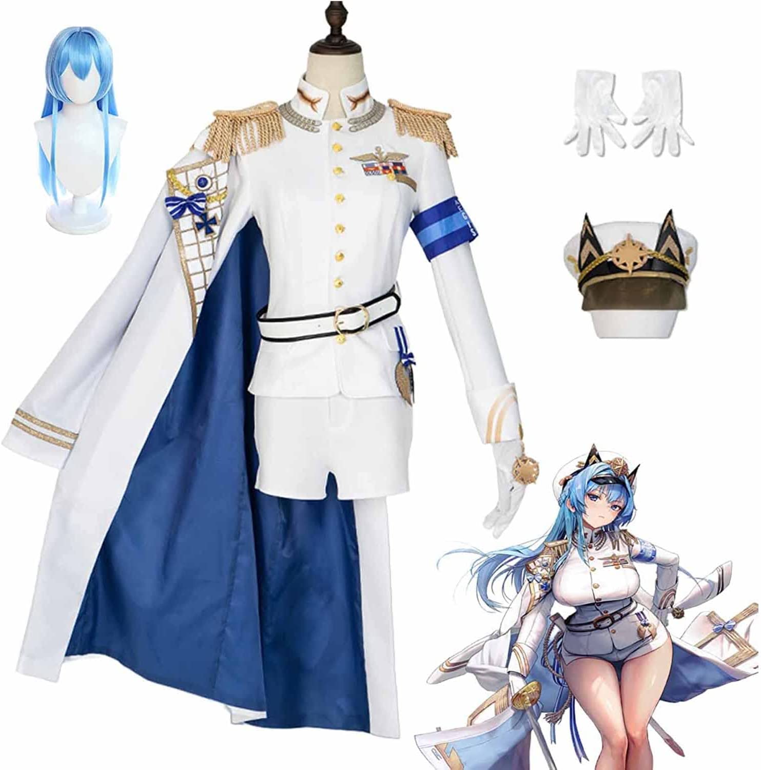 勝利の女神 NIKKE ヘルム シャンデリアライト ニケ ヘルム 海軍服 ヘルム ヘレン 衣装 コスプレ 火力型 エリシオン イージス 豪華 高級 クリスマス ハロウィン 学園祭 祭り