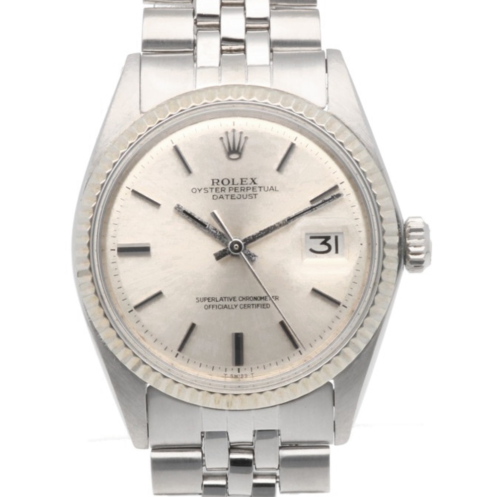 ロレックス デイトジャスト オイスターパーペチュアル 腕時計 ステンレススチール 1601 自動巻き 1年保証 ROLEX 中古