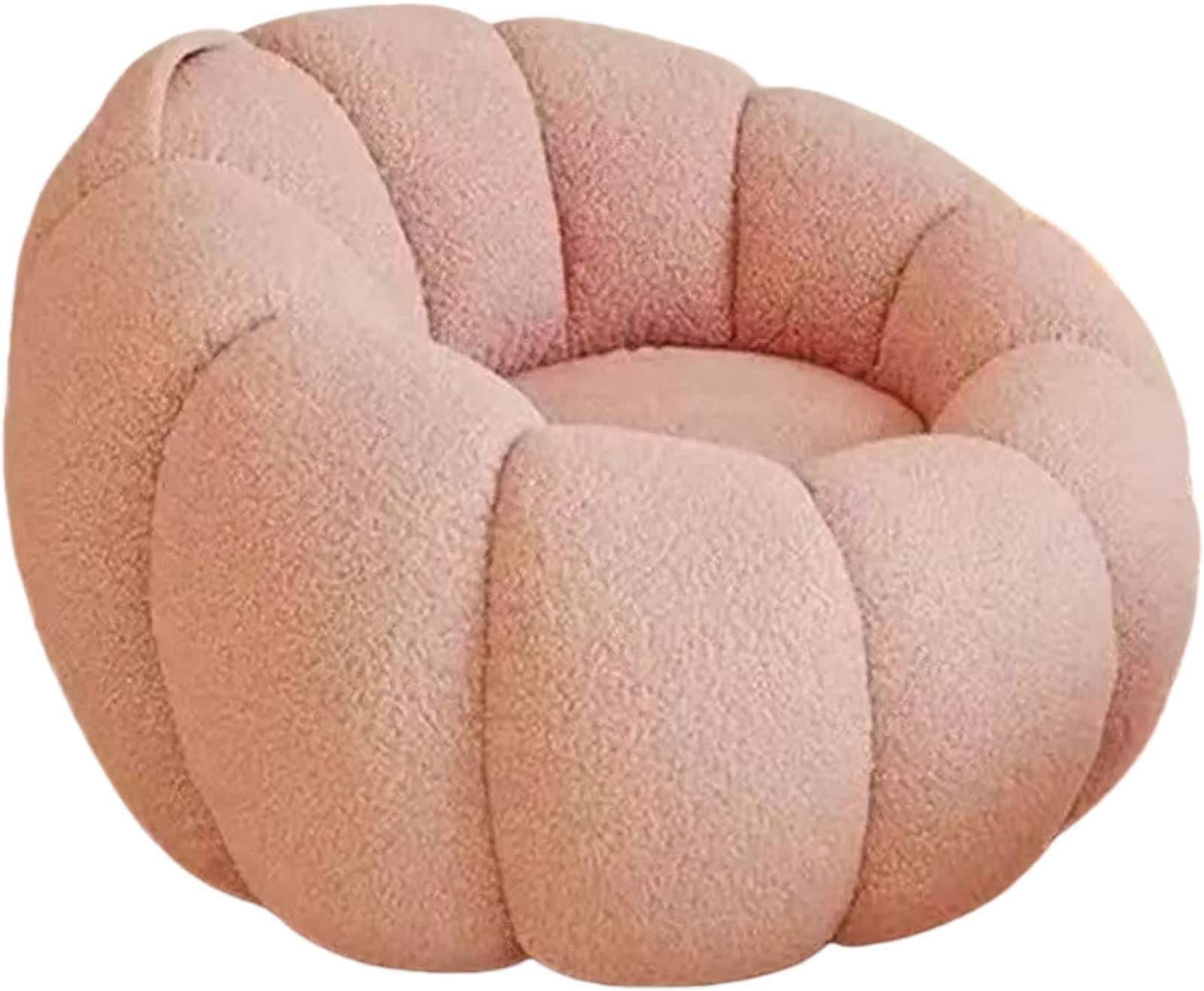 ミニ ソファ 1人掛け おしゃれ 北欧 クッションソファー 畳 ポリエステルファー 人間工学 疲れずに長時間座る EPS粒子充填 軽量 かわいい カボチャ柄 柔らかい 部屋 自宅用 リビング 寝室 (