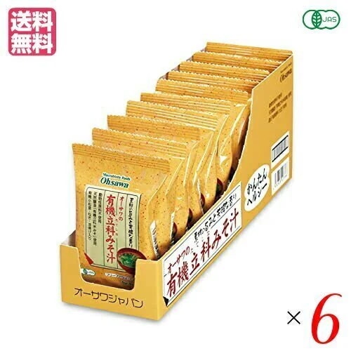 みそ汁 フリーズドライ インスタント オーサワの有機立科みそ汁 ６箱（６０食分）