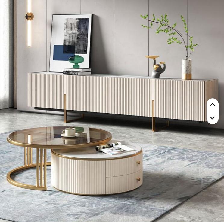 ミニマリストスタイルホワイトTVユニットスタンドメディアセンターキャビネットリビングルーム家具用 北欧風テーブルTVキャビネット　テレビ台