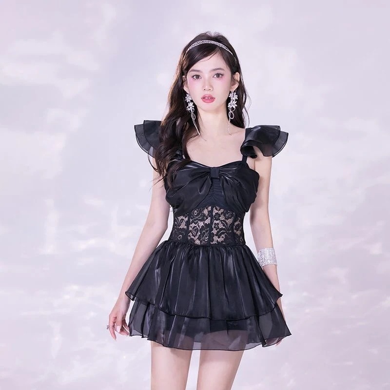 黒 水着 レディース ワンピース水着 5 春 秋 冬 スパ ホリデー水着