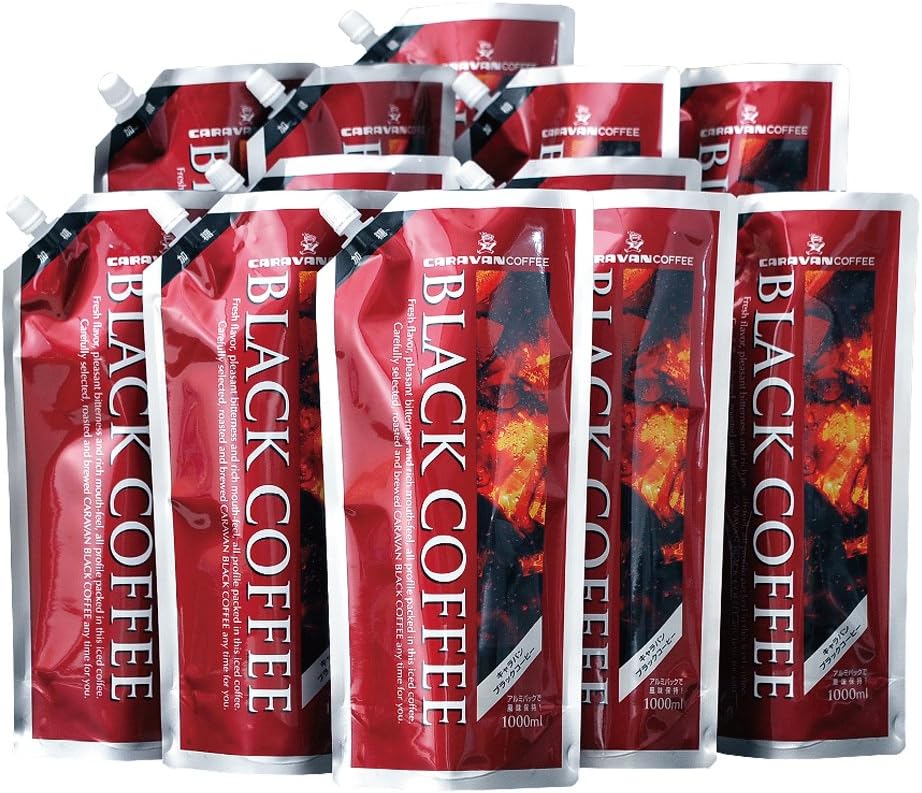 CARAVANCOFFEEキャラバンコーヒー ブラックコーヒー 加糖 1L×12袋