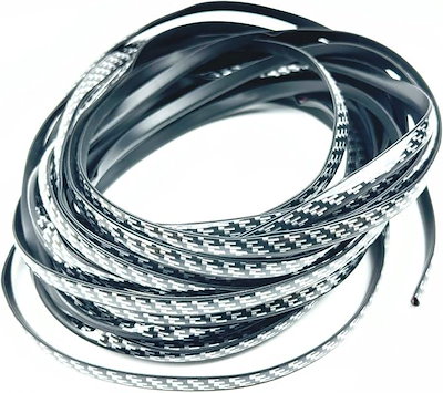 他サイト： ドアモール メッキ 風 ドアエッジモール 幅6mm 長さ10m 車用 プロテクター カーボン調 U型 着脱簡単 キズ防止 衝撃緩和 CB(カーボン・ブラック)の商品画像