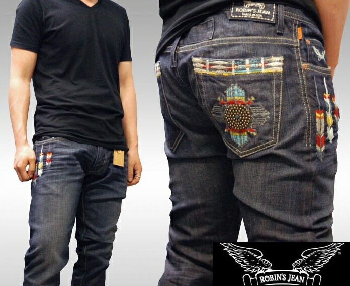 ロビンズジーン メンズ デニム ローライズ スキニー パンツ ROBIN S JEAN BONE 3D.DRK 184 safari サファリ LEON レオン オーシャンズ 掲載 ハイブランド ジー