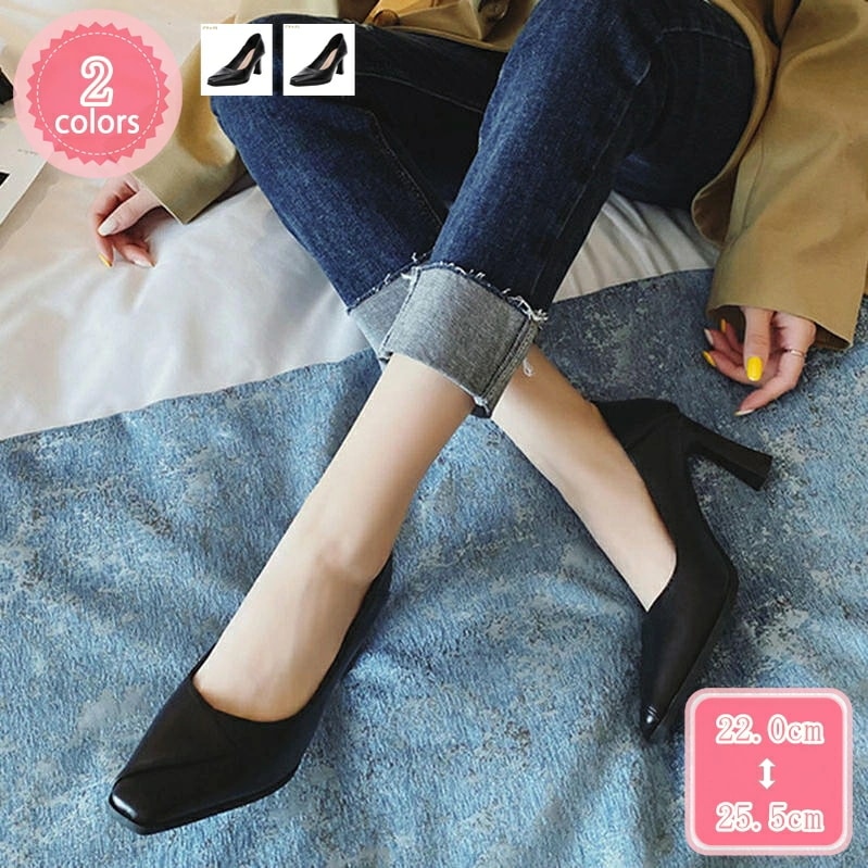 500円OFFクーポン パンプス 結婚式 レディースパンプス レディース靴 ミドルヒール スクエアトゥ 5cm/7cmヒール 通勤 冠婚葬祭 美脚 女性 婦人靴 パンプス 走れる 春 夏 秋 入学式 7,297円