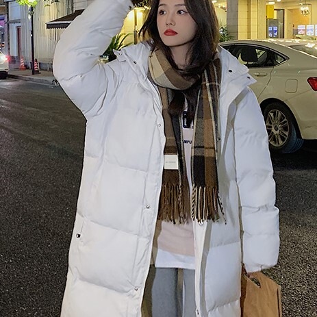 ダウンコート ブラック ホワイト アウター スリム 細身 ストレート スマート かわいい きれいめ