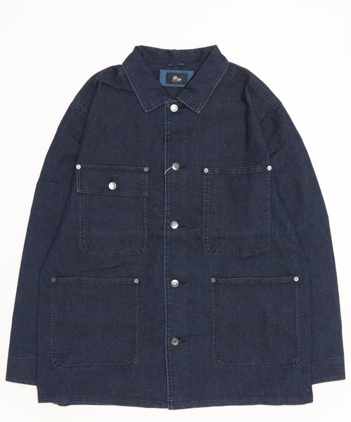 カバーオール MRU/エムアールユー 別注 ストレッチデニム カバーオール ビッグシルエット 大きいサイズ（3L，4L，5L） メンズ レディース
