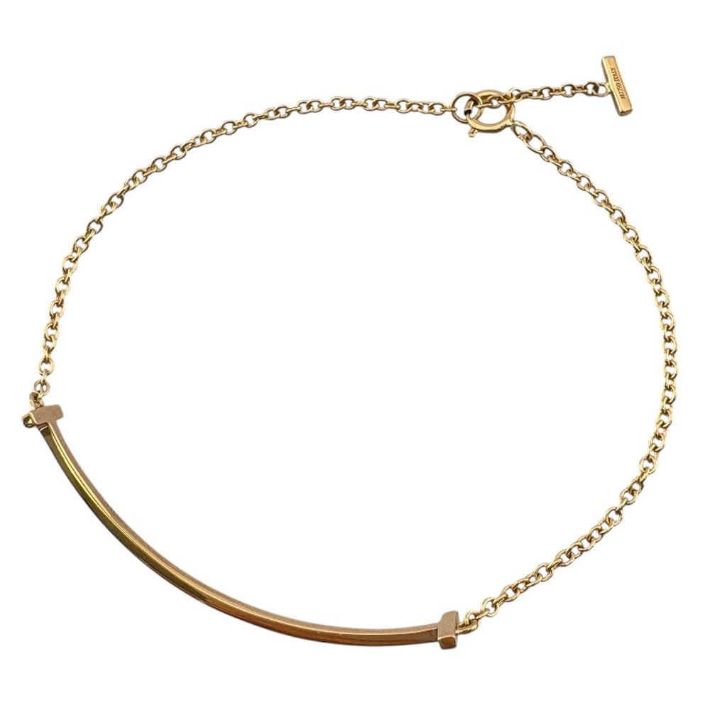 ティファニー Tスマイル ブレスレット 18金 K18ピンクゴールド TIFFANY&Co. 中古 美品 82,280円