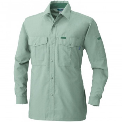 桑和 VA915 長袖シャツ Lサイズ モスグリーン(107) VIVA SOWA