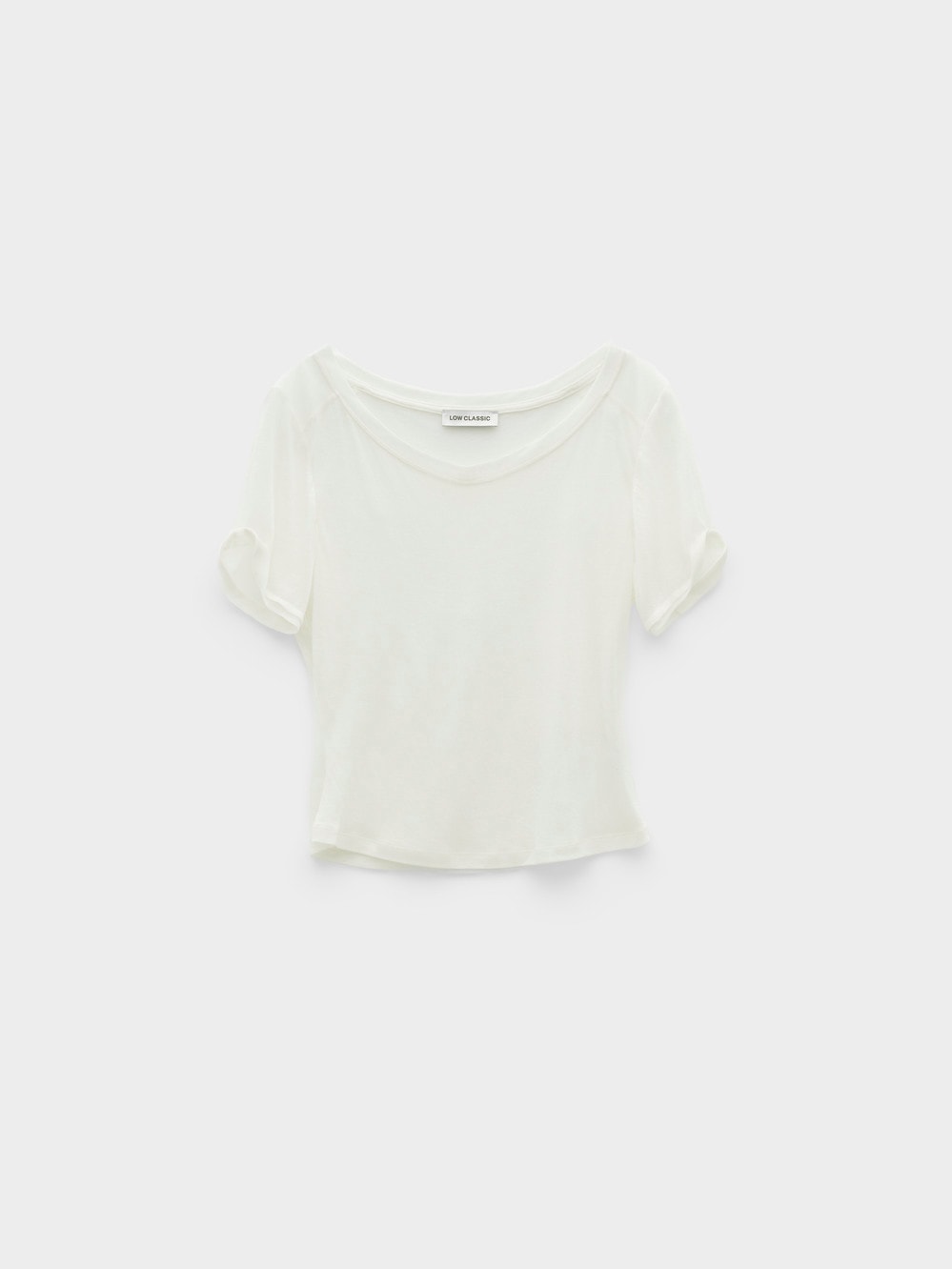 【LOW CLASSIC】26SS DEEP V-NECK T-SHIRT : IVORY