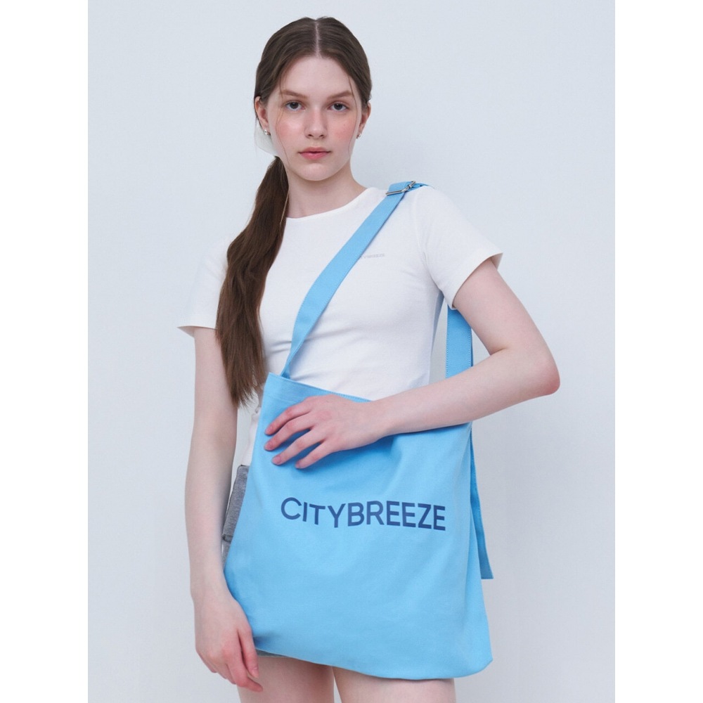 CITYBREEZE エッセンシャルロゴビッグエコバッグスカイブルー