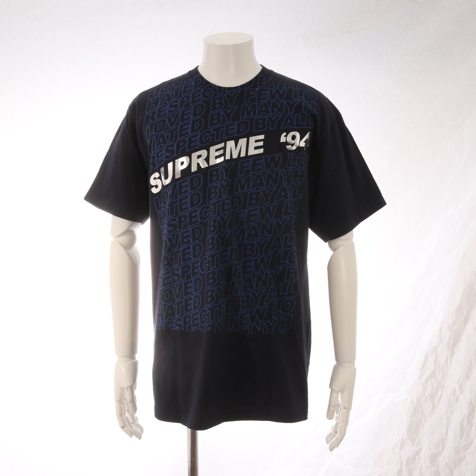【ファッション通販】 紺 ネイビー 半袖Ｔシャツ Supreme未使用 AAM 中古 0417-1A2 半袖シャツ