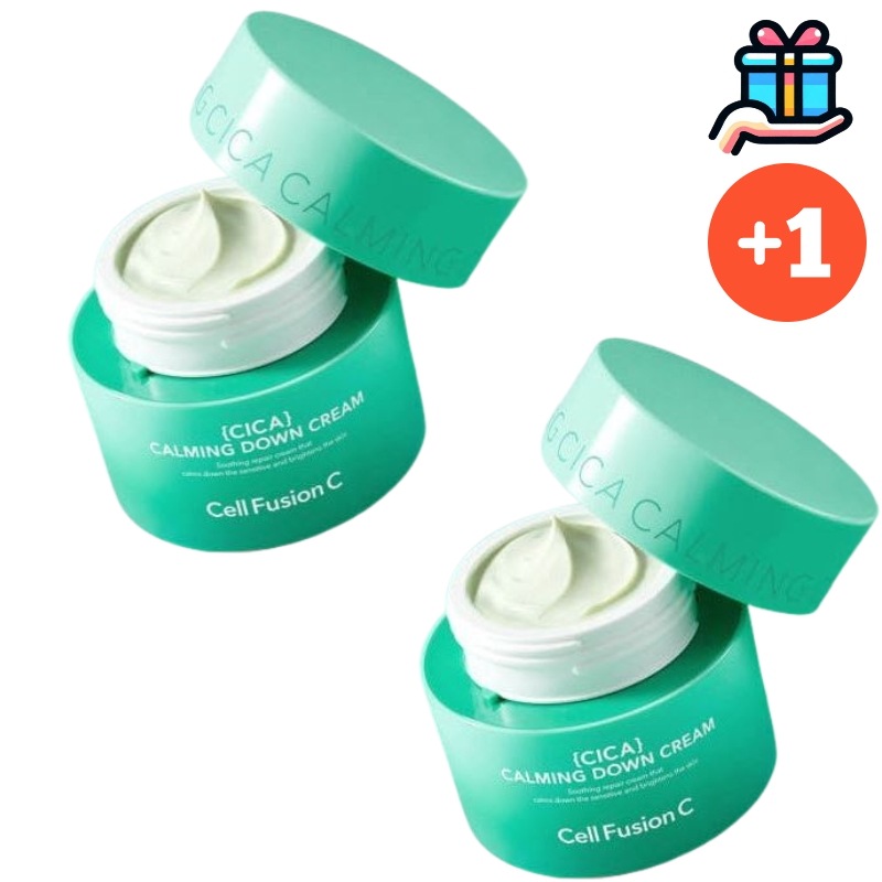 [韓国人気BEST1+1] [NEW]ポストアルファシカカーミングダウンクリーム50ml+50ml 大容量 セット 敏感肌 鎮静 スキンケア 赤い肌トラブル 熱感 クーリング 韓国コ