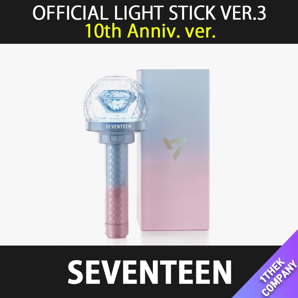 [公式正規品]（10th Anniv. ver.）SEVENTEEN OFFICIAL LIGHT STICK VER.3 ペンライト 応援棒