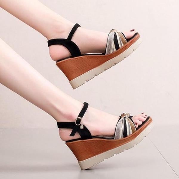 802 ストラップ ウェッジ サンダル 女性 サンダル スリッパ 夏 (S7039779) 4,453円