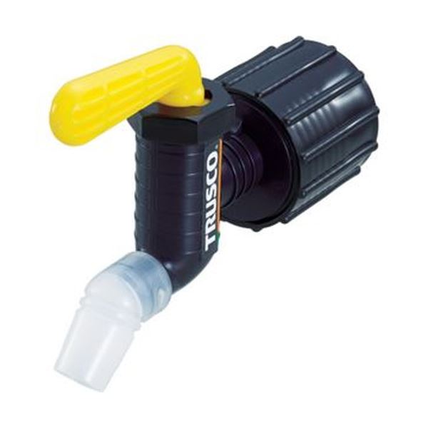 （まとめ）TRUSCO 樹脂製給油コックキューちゃん 口径40 フッ素ゴム 黄 QC-40-FKM-Y 1個3セット