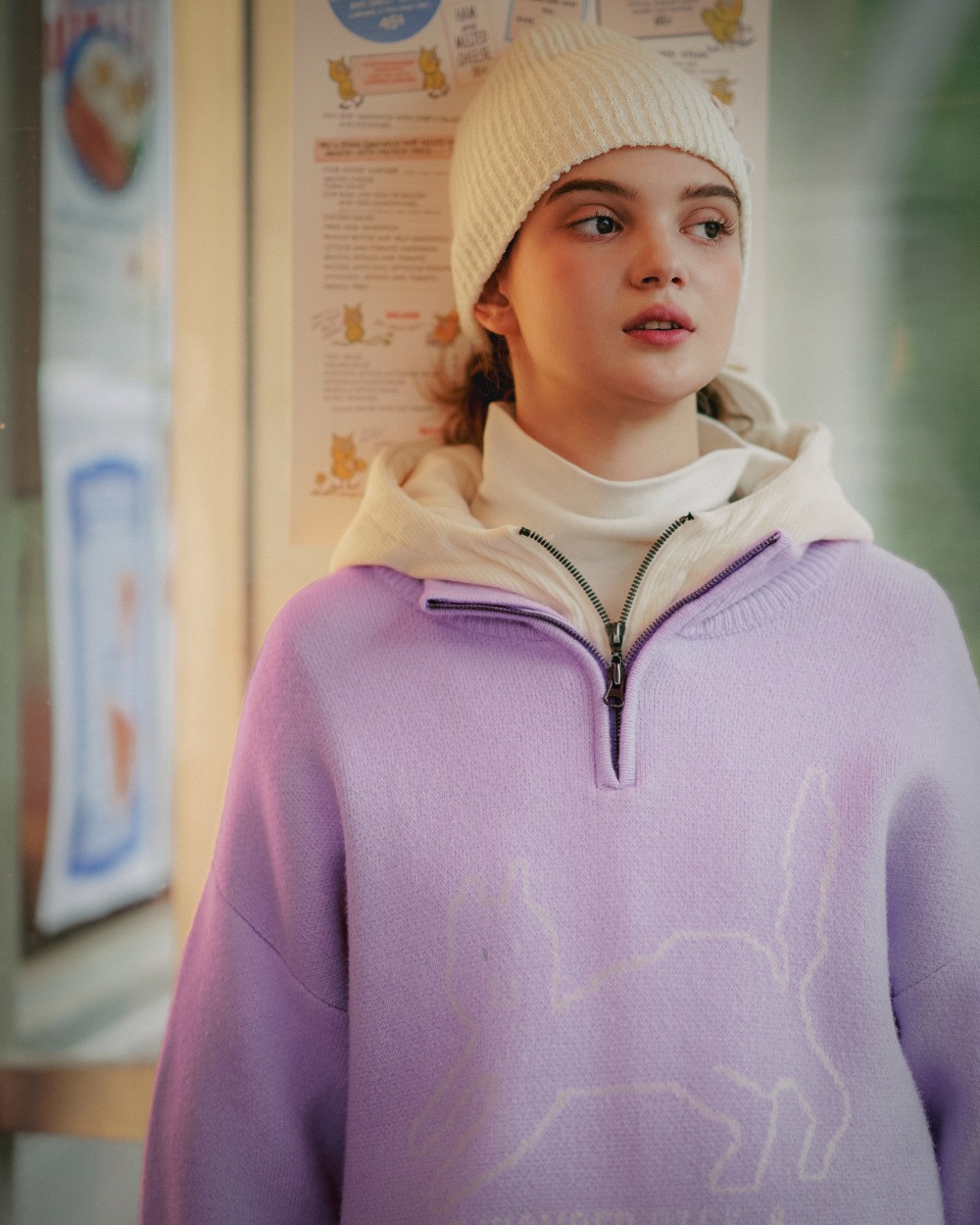 DIFFERENT KNIT HALF ZIPUP JIKN7680 6,275円