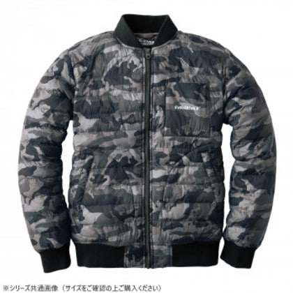 イーブンリバー ファイバーダウンフライトジャケット カモフラグレー(45) サイズ:L R129