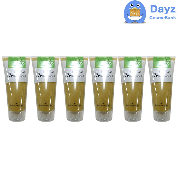 プレミアム フルーツソルベ ボディマッサージソルト アロエ 500g　6点セット　　フルーツ酸死海の塩配合　ボディソープ ボディケア ボディソルト