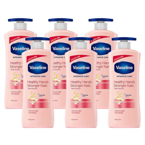 ユニリーバ バセリン インテンシブケア ヘルシー ハンド＆ストロンガー ネイルローション 600ml 6個 (贈呈品なくなり次第贈呈終了)